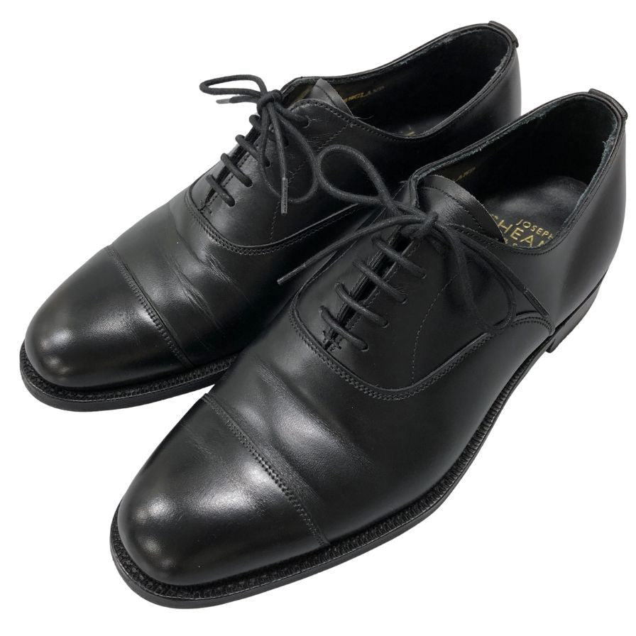 チーニー レザーシューズ ジェフェリー ストレートチップ カーフ ブラックUK6 CHEANEY 約25.0cm【AFC33】