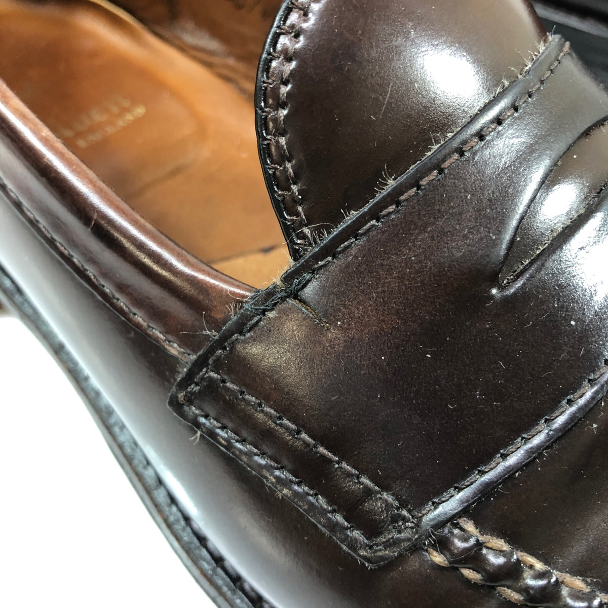 オールデン レザーシューズ ペニーローファー 986 バーガンディ メンズ サイズUS7.5 ALDEN ローファー 約25.5cm【LA】【中古】