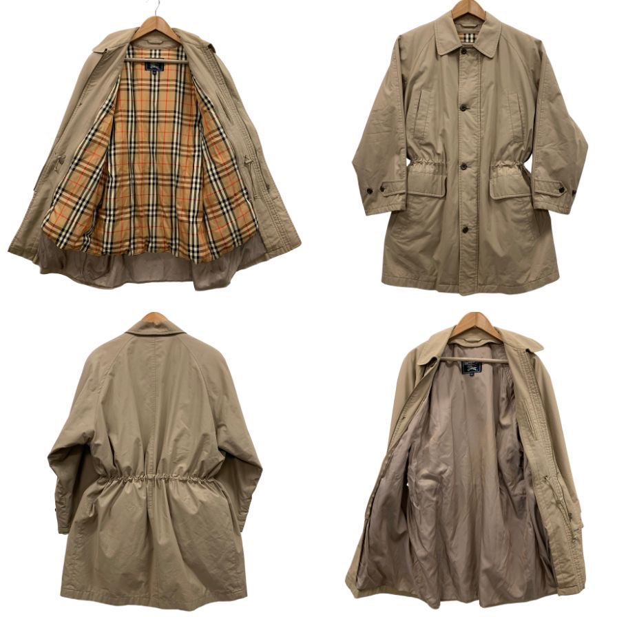 中古◆バーバリーズ ステンカラーコート ハーフ丈 ノバチェック ライナー BBN82-910-52 ベージュ レディース サイズMA BURBERRYS 【AFA24】