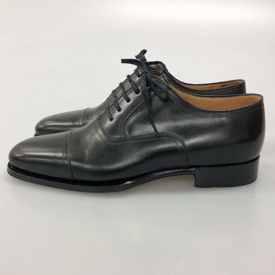 ステファノベーメル レザーシューズ 6360 ストレートチップ ブラック メンズ サイズ38.5 Stefano Bemer 約23.5cm【AFD1】