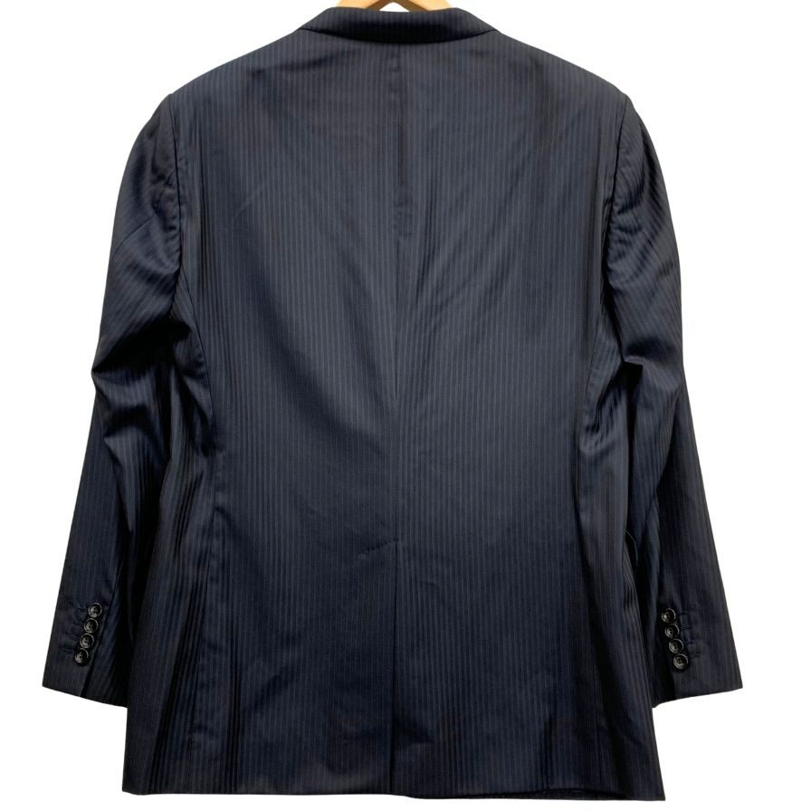 グッチ スーツ セットアップ 2Bジャケット ウール×シルク ブラック ストライプ 28JNF1 メンズ サイズ56 GUCCI【AFA2】