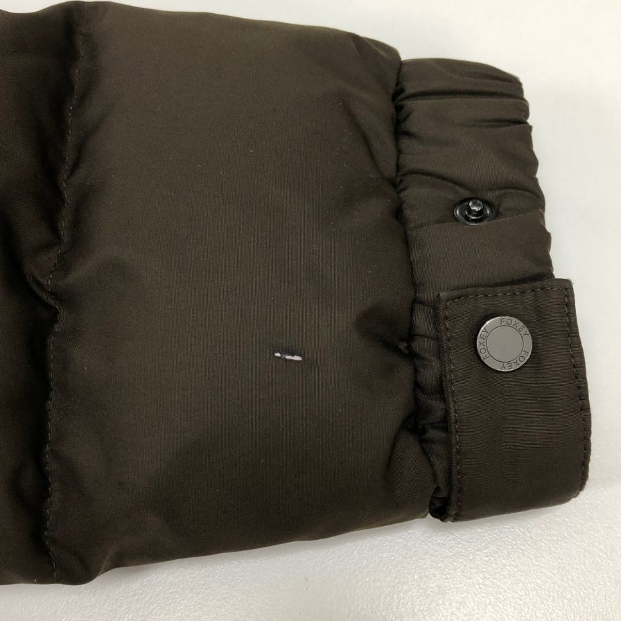 中古■フォクシー ブティック ダウンジャケット フォックスファー レディース ダークブラウン系 サイズ38FOXEY BOTTIQUE 【AFF23】