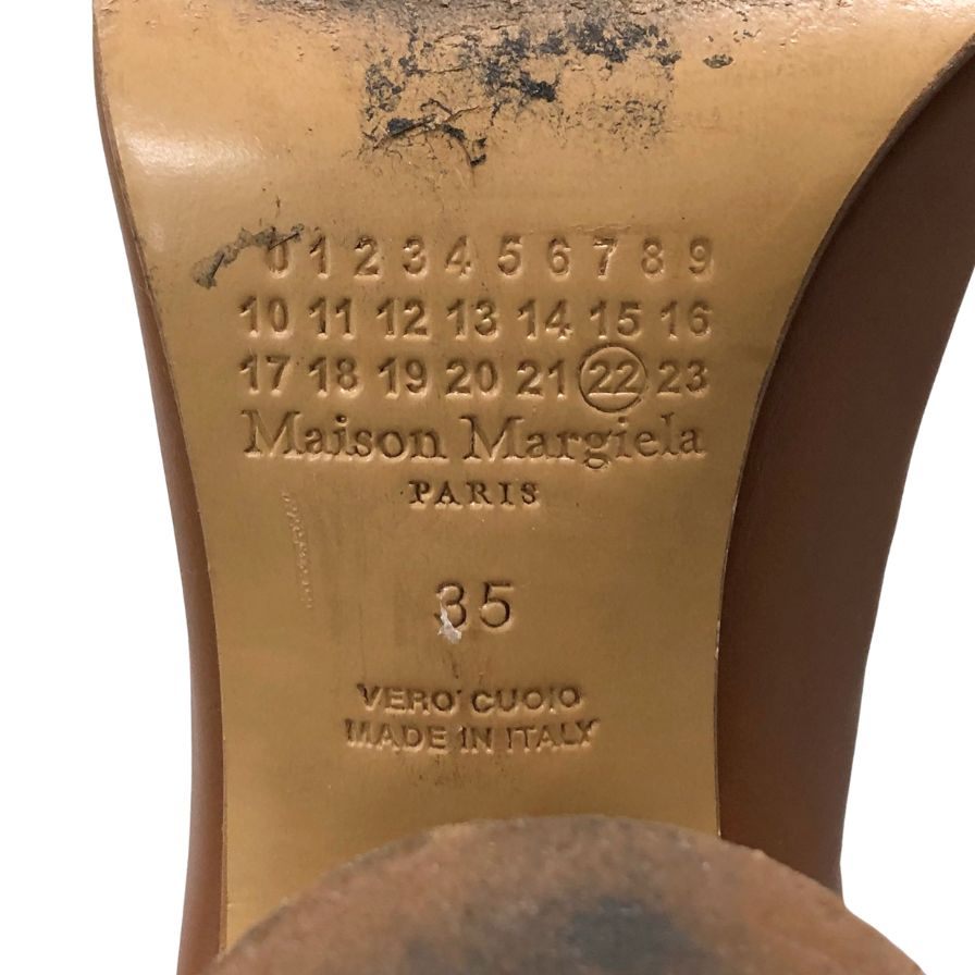 メゾンマルジェラ レザーブーツ 足袋 レディース サイズ35 ブラウン MAISON MARGIELA 約22.5cm【AFD2】