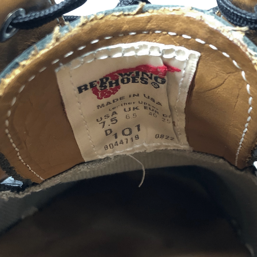 レッドウイング レザーシューズ ポストマン オックスフォード 101 メンズ サイズ7.5D ブラック REDWING 約25.5cm【AFC7】
