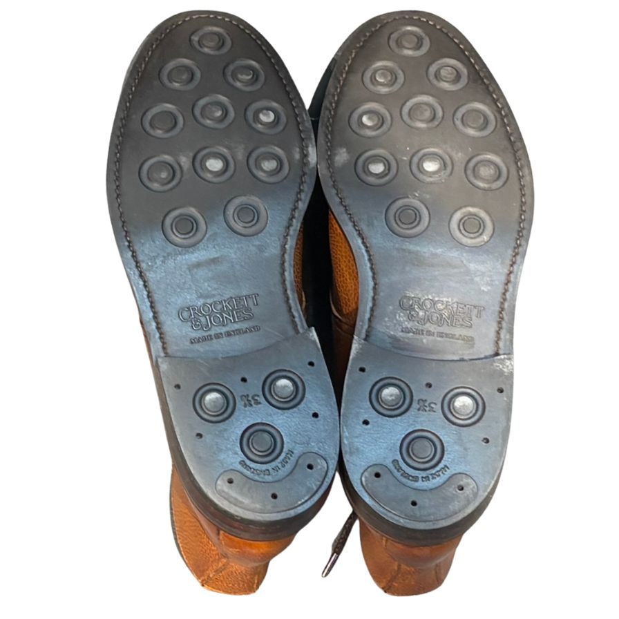 クロケット&ジョーンズ コニストン2 カントリーブーツ グレインレザー ブラウン サイズUK6.5E CROCKETT&JONES ブーツ 約25.0cm【LA】【中古】