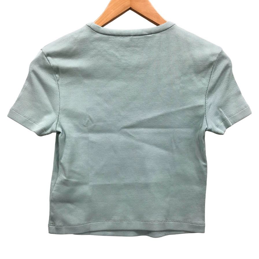 美品◆フェンディ 23SS 半袖Tシャツ クロップド ブルー系 レディース サイズS FS8110 FENDI 【AFB46】
