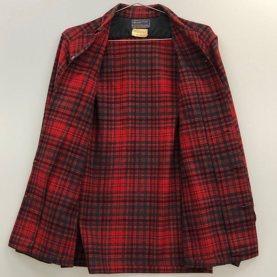 美品◆ペンドルトン 50S チェックシャツ USA製 レッド メンズ サイズS PENDLETON 【AFB41】