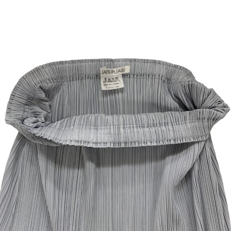 プリーツプリーズ イッセイミヤケ ロングスカート グレー サイズ2 PP55-JG102 PLEATS PLEASE ISSEY MIYAKE【AFB48】