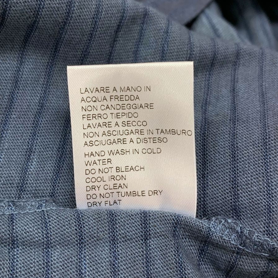 中古◆ロベルトコリーナ クルーネックロングTシャツ ブルーグラデ メンズ 48サイズ Roberto Collina 【AFB23】