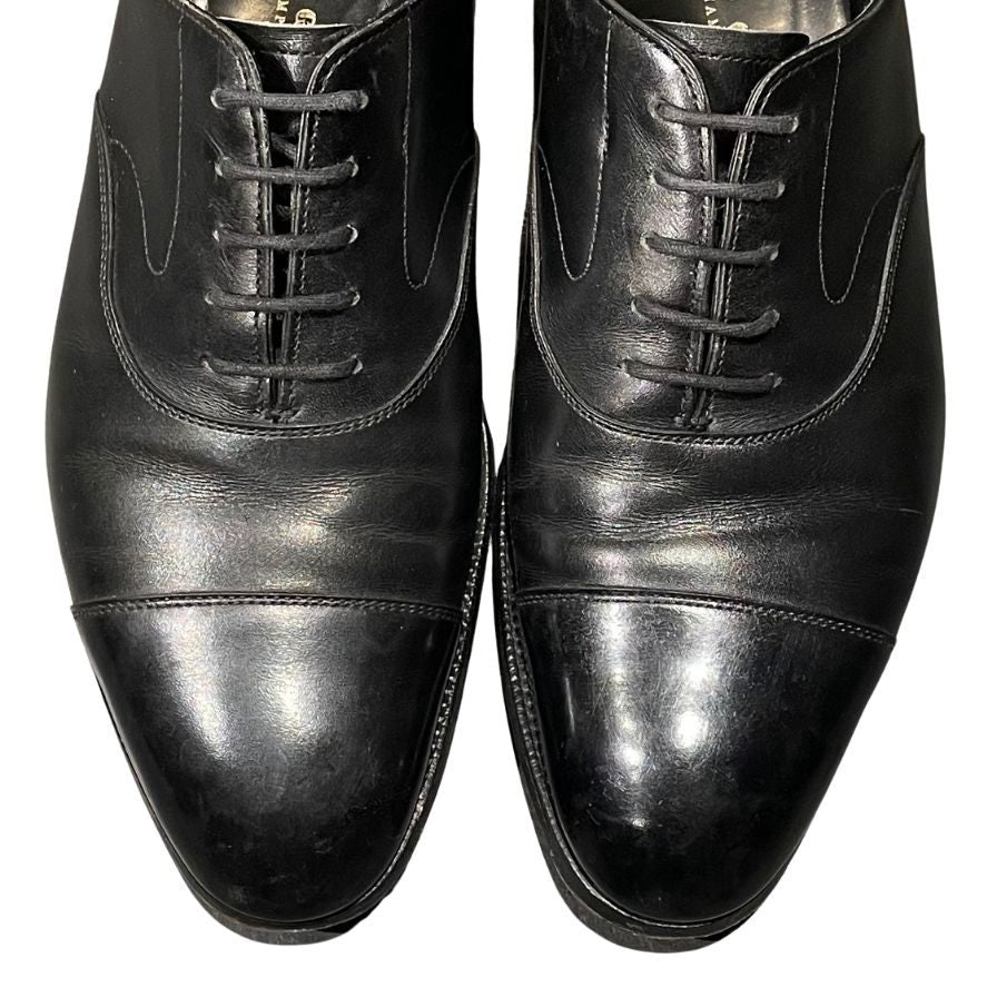 エドワードグリーン レザーシューズ ストレートチップ チェルシー 82ラスト ブラック UK7.5E EDWARD GREEN CHELSEA ビジネスシューズ 約26.5cm【LA】【中古】