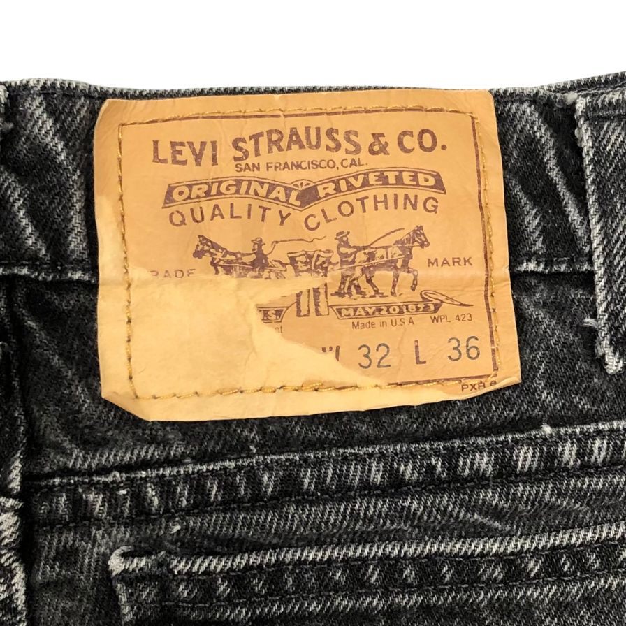 リーバイス デニムパンツ 90年代 505 ヴィンテージ アメリカ製 ブラック メンズ サイズ W32 L36 LEVI’S USA【LA】