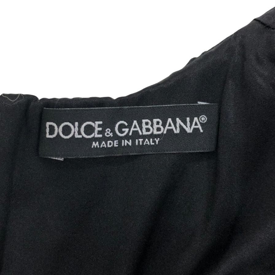 極美品◆ドルチェ&ガッバーナ ノースリーブ ワンピース ツイード レディース サイズ44 グレー DOLCE&GABBANA 【AFB29】