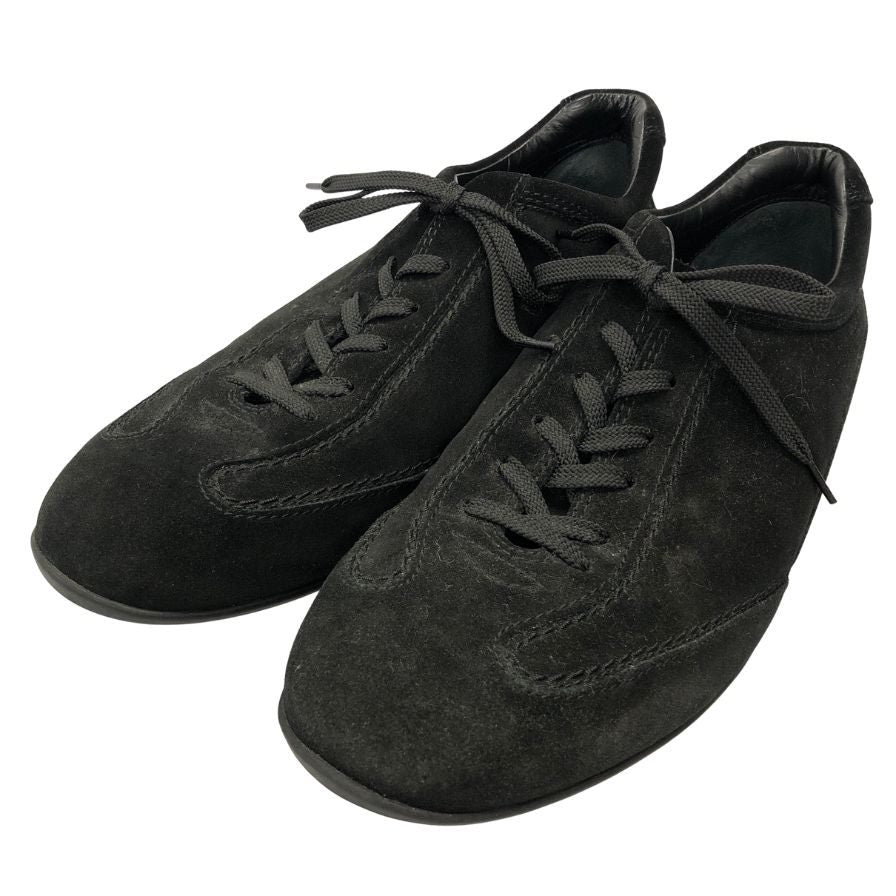 トッズ シューズ ドライビングシューズ レースアップ スエード ブラック メンズ サイズ7.5 TOD’S 約26.0cm【AFC47】