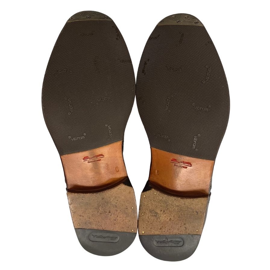 美品◆サントーニ レザーシューズ 8150 レースアップシューズ ウィングチップ ダークブラウン メンズ サイズ6F santoni【AFC46】