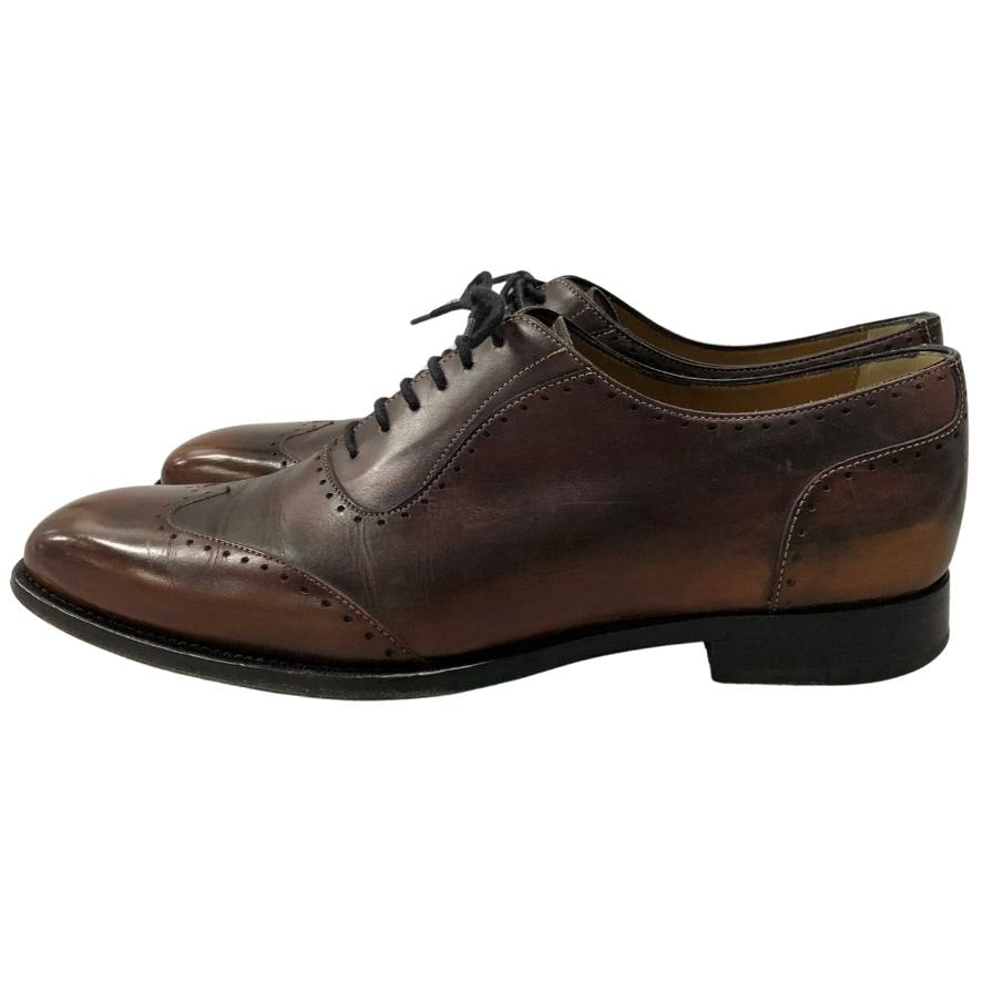 フランチェスコベニーニョ レザーシューズ ドーン 3612 ウイングチップ ブラウン サイズUK7.5 FRANCESCO BENIGNO 約26.5cm【AFC5】