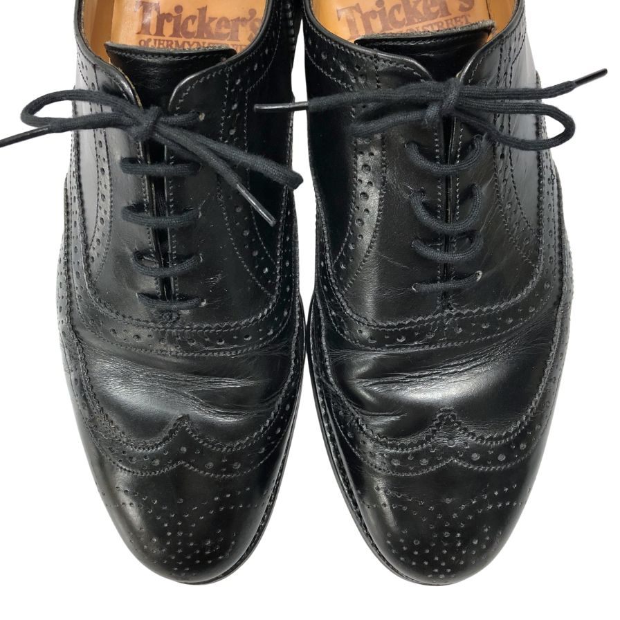 トリッカーズ レザーシューズ ノーフォーク フルブローグ ウィングチップ メンズ サイズ7.5 ブラック Tricker`s NORFOLK ビジネスシューズ 約26.0cm【LA】【中古】