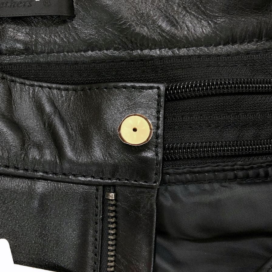 リューグーレザーズ レザーパンツ ブラック メンズ サイズ32 Liugoo Leathers 【AFB56】
