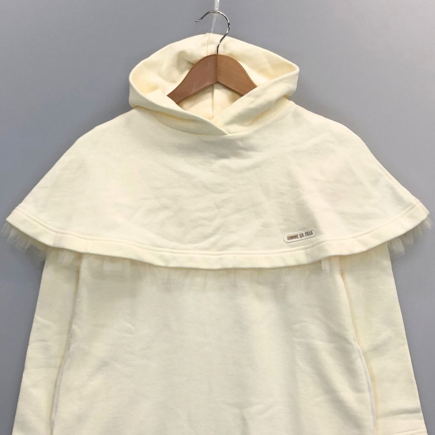 新品同様◆コムサ フィユ ワンピース ケープ付き 女の子用 キッズ ホワイト系 サイズ130~140 COMME CA FILLE 【AFB26】