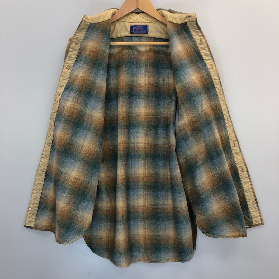 中古◆カントリー トラディション バイ ペンドルトン オンブレチェックシャツ ウール メンズ サイズM Country Traditionals BY PENDLETON 【AFB4】