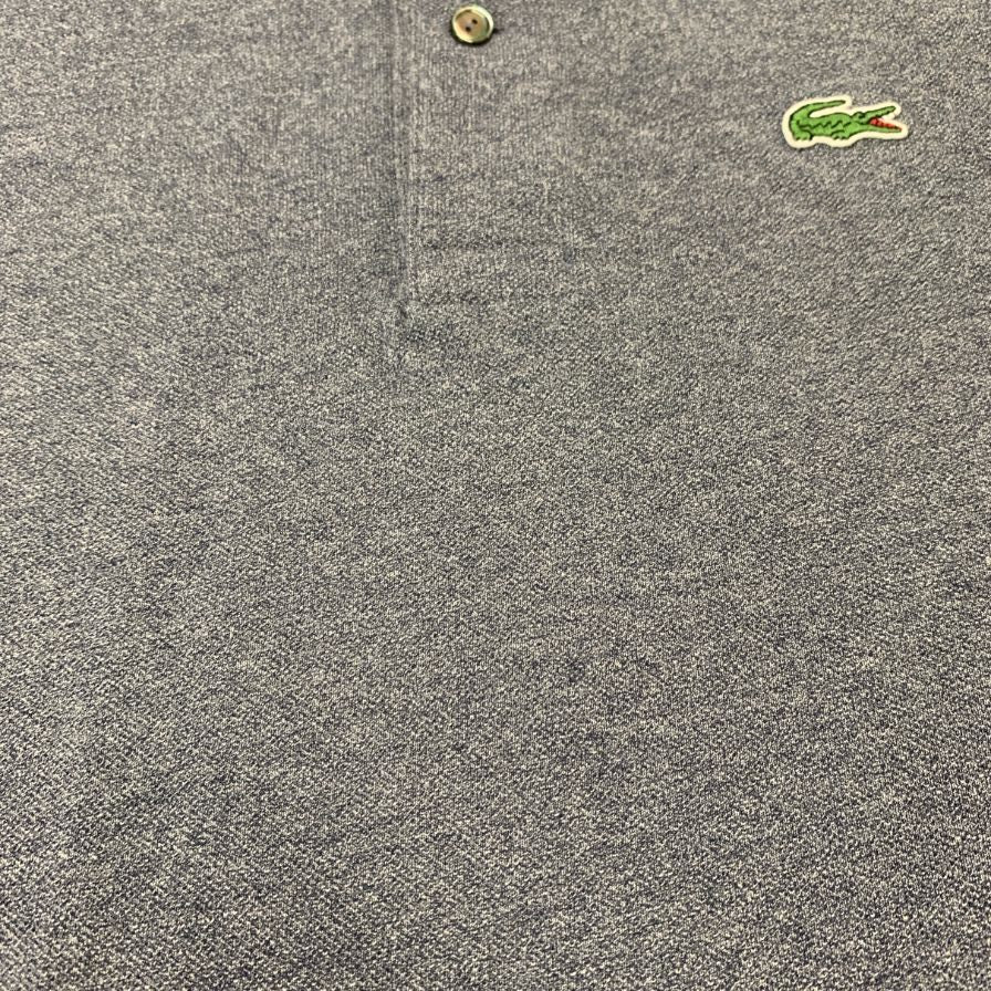 極美品◆ラコステ ポロシャツ 長袖 L1313A クラシックフィット コットン ブルー系 サイズFR3 LACOSTE 【AFB9】