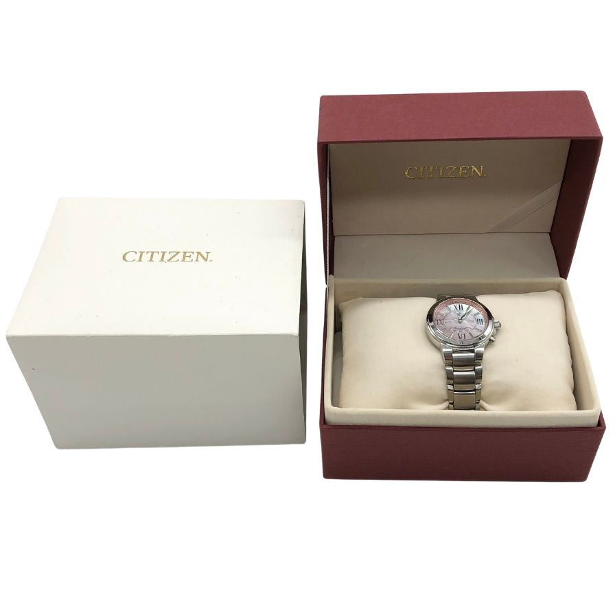 シチズン 腕時計 エコドライブ 電波 ソーラー 3針 H330-T009721 シルバー ピンク CITIZEN【AFI18】