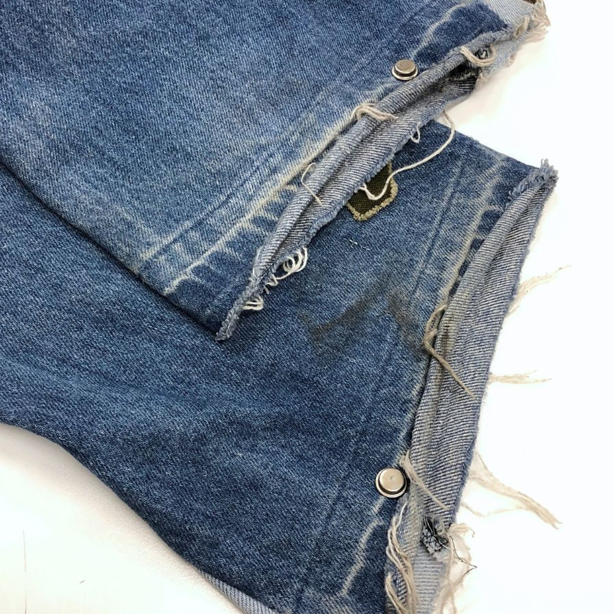 メゾン カサノバ デニムパンツ リメイク クロスパッチ ブルー メンズ サイズ表記なし MAISON CASANOVA 【AFB28】