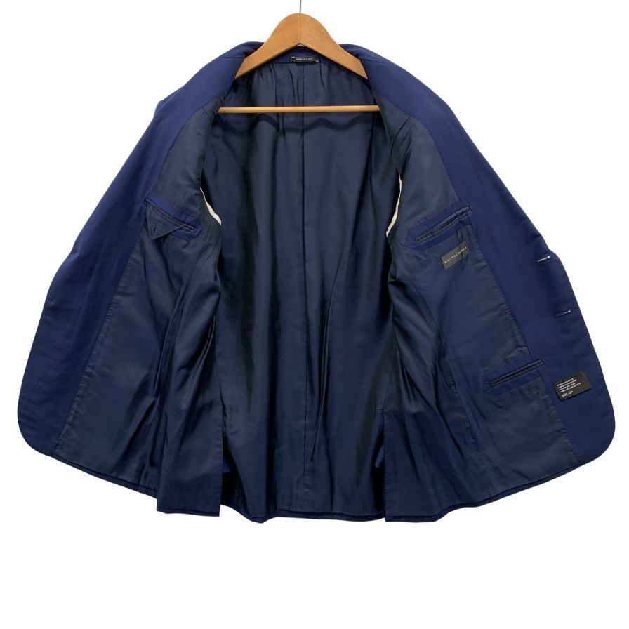 極美品◆ラルフローレン パープルレーベル ブレザー ウール イタリア製 ネイビー メンズ サイズ42R RALPH LAUREN PURPLE LABEL 【AFB8】