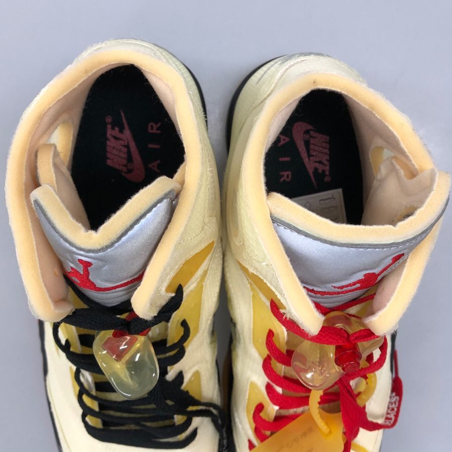 ナイキ エア ジョーダン 5 レトロ SP DH8565 100 オフホワイト 31cm NIKE AIR JORDAN 5 RETRO SP 約31+cm【AFD15-2】