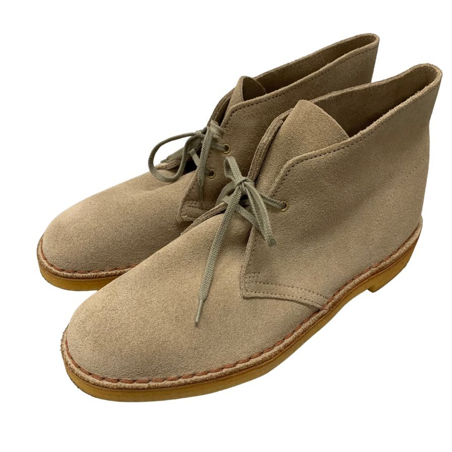 新品同様◆クラークス デザートブーツ スエード メンズ ベージュ サイズ7F Clarks【AFD3】
