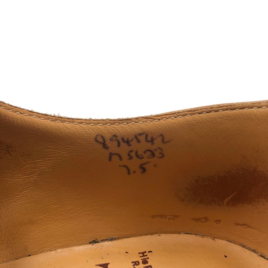 トリッカーズ レザーシューズ バートン ウイングチップ 75633 サイズ7.5 ブラウン系 メンズ Tricker's 約26.0cm【AFC40】