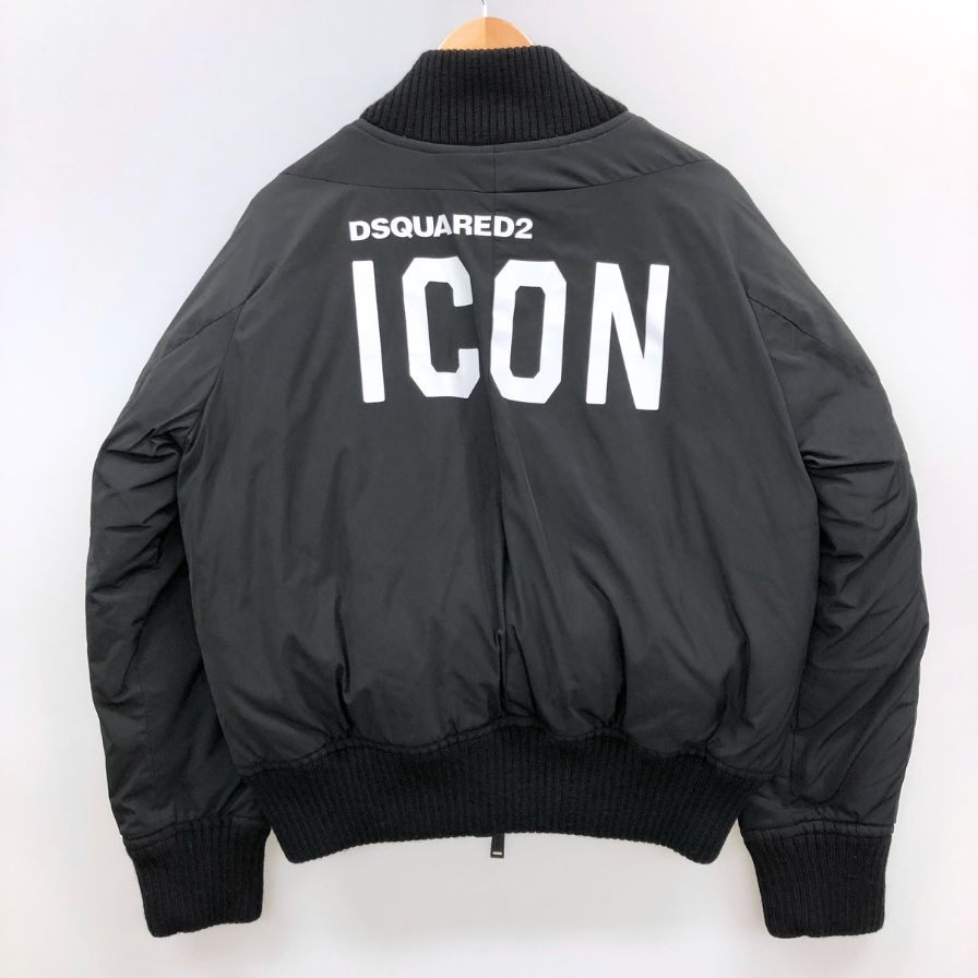 美品◆ディースクエアード 19AW MA-1 ICON ダウン ブラック レディース サイズ44 DSQUARED2 【AFA23】