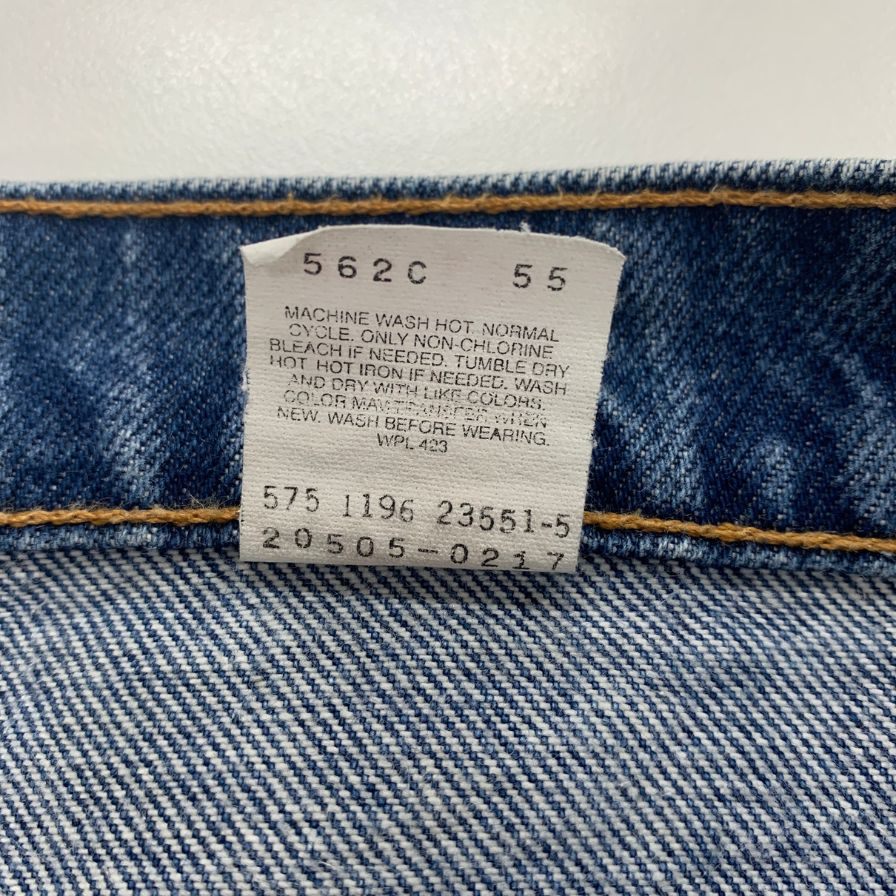 リーバイス デニムパンツ 505 ボタン裏575 オレンジタブ USA製 インディゴ メンズ サイズW34 L32 LEVI’S 【AFB38】