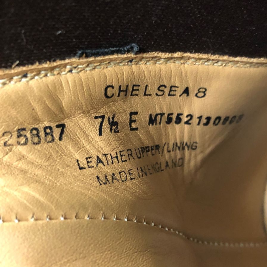 クロケット&ジョーンズ チェルシー ブラック スエード サイズUK7.5 Crockett&Jones スエードシューズ 約26.0cm【LA】【中古】