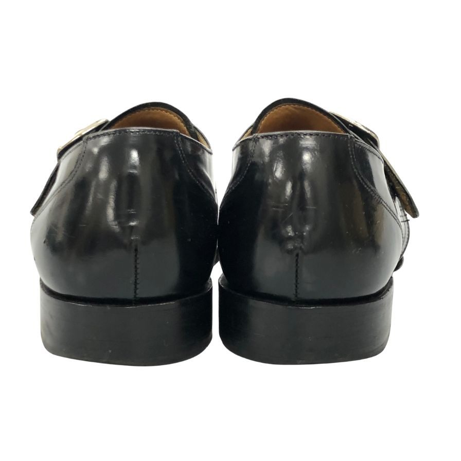中古◆チーニー レザーシューズ シングルストラップ メンズ サイズ7.5 ブラック CHEANEY【AFC43】