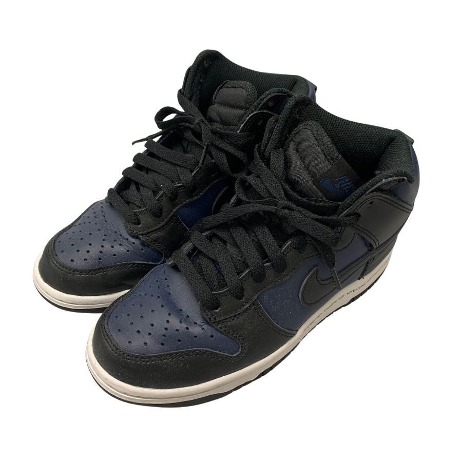 美品◆ナイキ x フラグメント スニーカー ダンク ハイ DJ0383-400 ブルー×ブラック サイズ23.5cm レディース NIKE × FRAGMEN DUNK HI【AFD2】