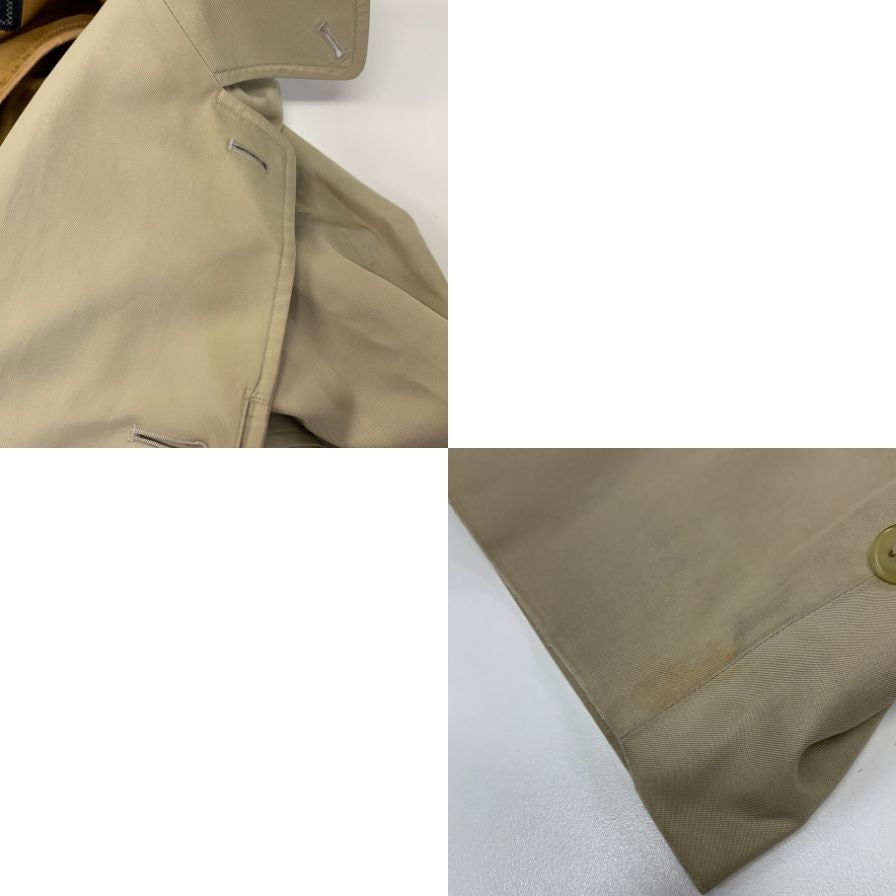 中古◆バーバリー バルカラーコート イングランド製 ライナー付 ベージュ メンズ サイズ 165 Burberry 【AFA15】