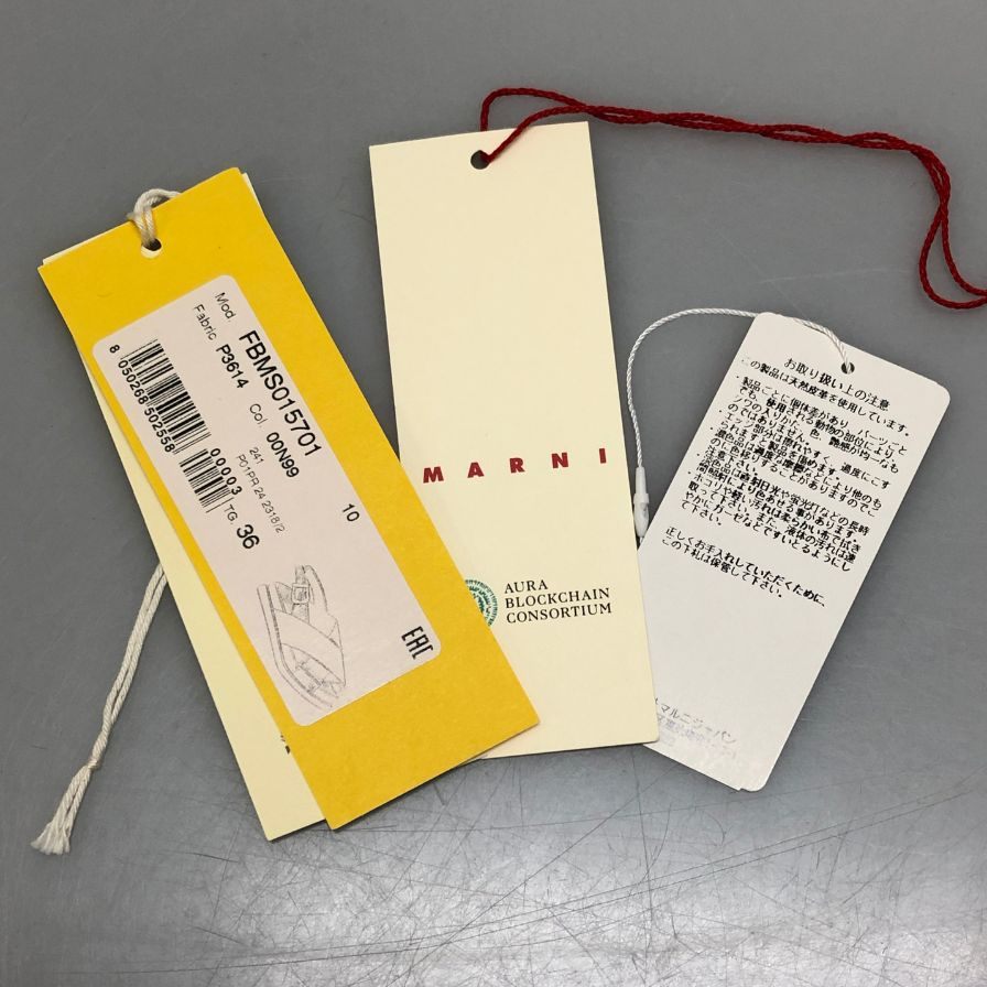 マルニ レザー ストラップ サンダル FBMS015701 レディース サイズ36 ブラック MARNI 約23.0cm【AFD9-2】