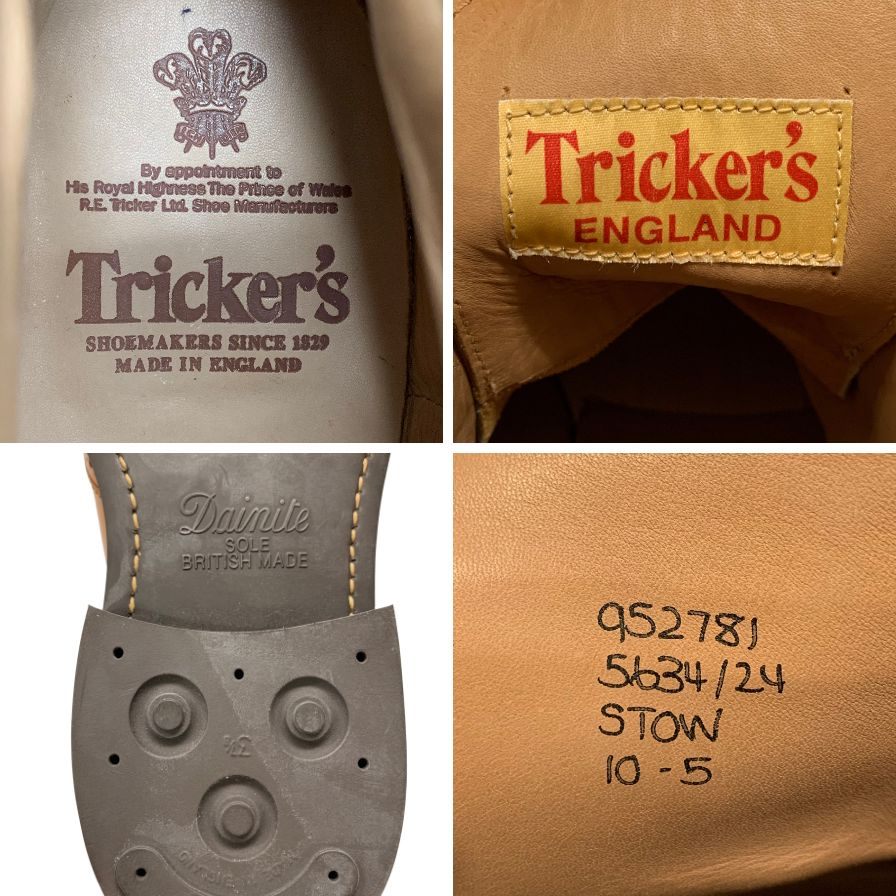 トリッカーズ ストウ エイコーンアンティーク 10.5サイズ M5634-24 Tricker's Stow 約29.0cm【AFD9-2】