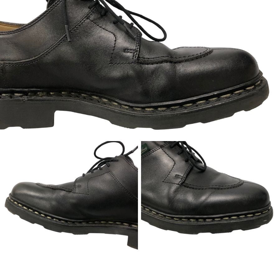 パラブーツ レザーシューズ Uチップ アヴィニョン ブラック リスレザー メンズ UK5.5 Paraboot AVIGNON ビジネスシューズ 約24.0cm【LA】【中古】