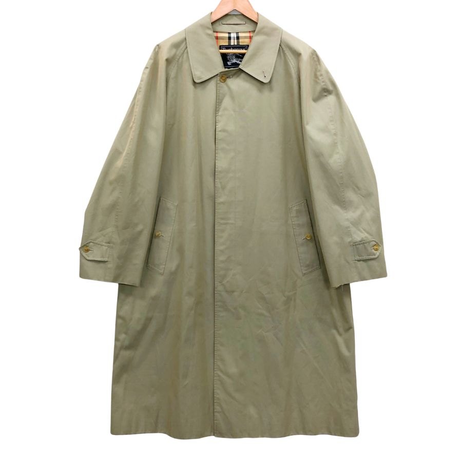 バーバリー バルカラーコート 90S 旧タグ イングランド製 ライトベージュ メンズ サイズM程度 Burberry【LA】
