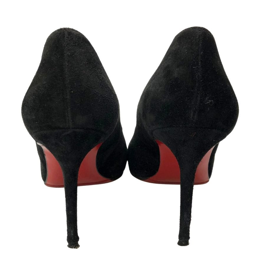 クリスチャンルブタン パンプス ハイヒール スエード スパイクスタッズ ブラック レディース サイズ23.5 Christian Louboutin 約23.5cm【AFC44】