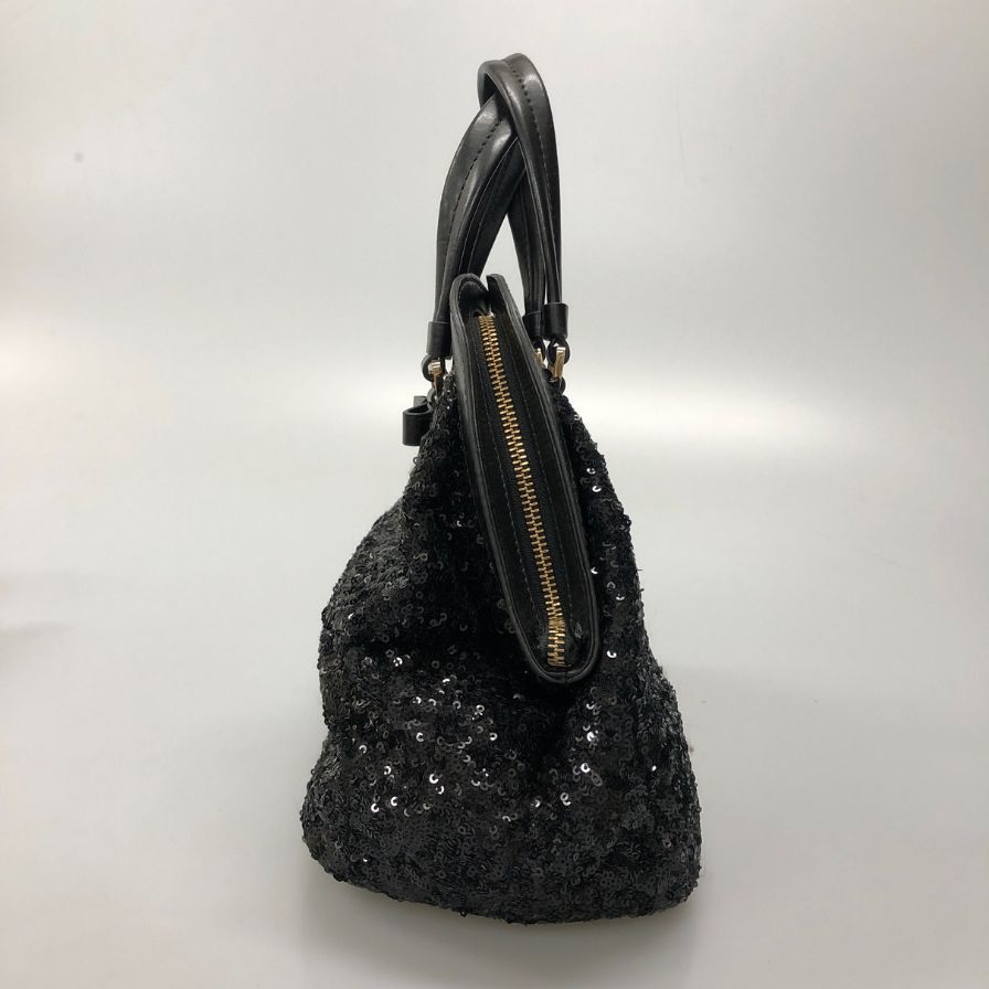ケイトスペード ハンドバッグ スパンコール レザー 装飾 トート ブラック レディース Kate spade【AFE1】