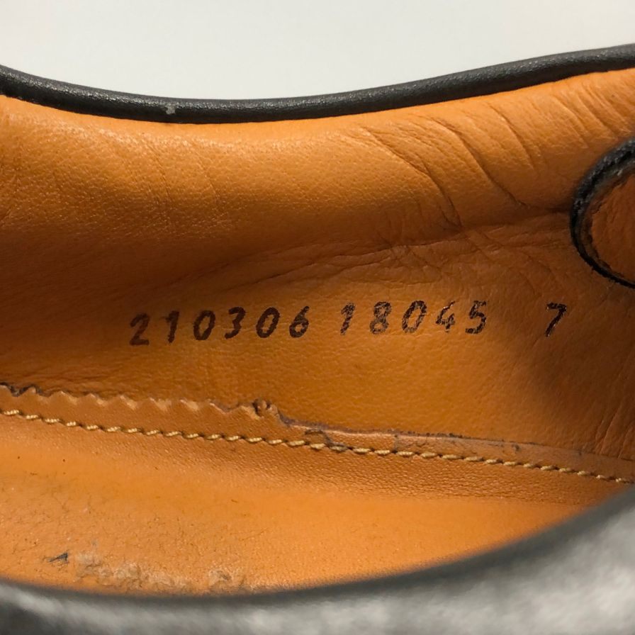 ジャランスリウァヤ レザースニーカー インテリジェンス シューズ 210306 カーフ ブラック サイズ7 メンズ Jalan Sriwijaya Intelligence Shoes 約25.5cm【AFD15-2】