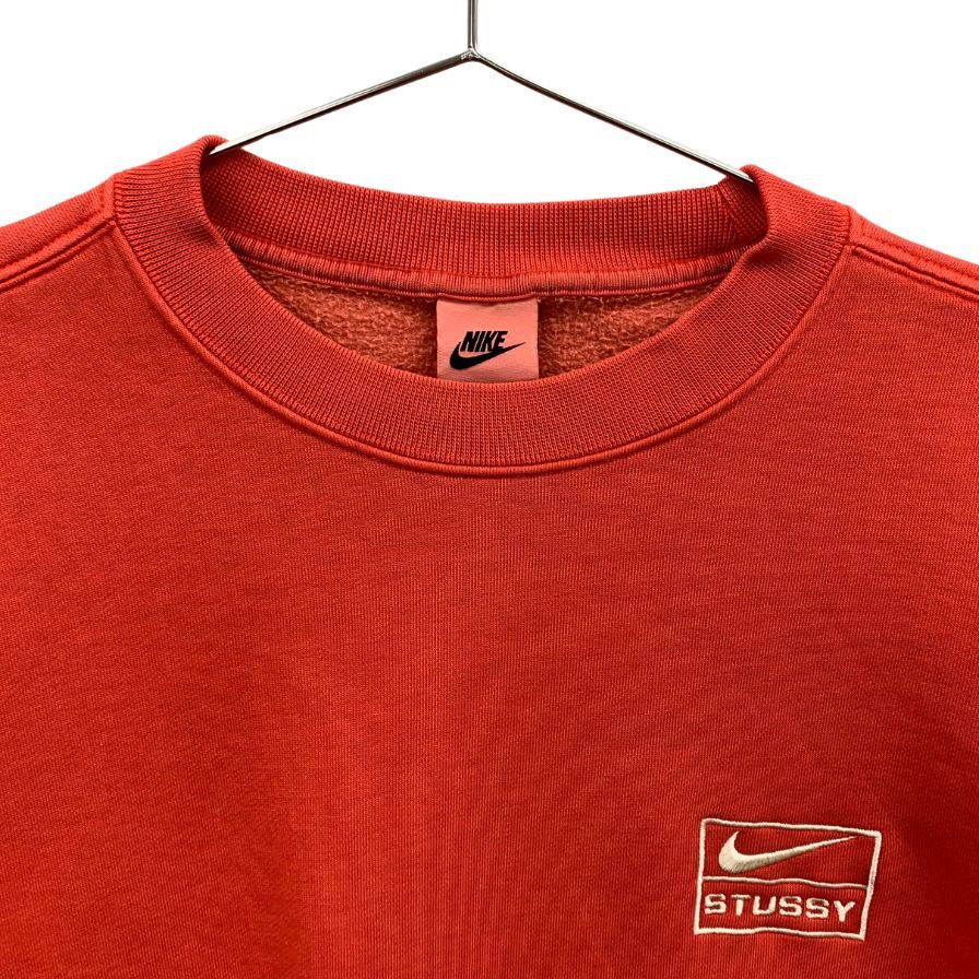 美品◆ナイキ × ステューシー スウェット PIGMENT DYED FLEEC オレンジ メンズ サイズL FQ3015-642 NIKE×STUSSY 【AFF19】
