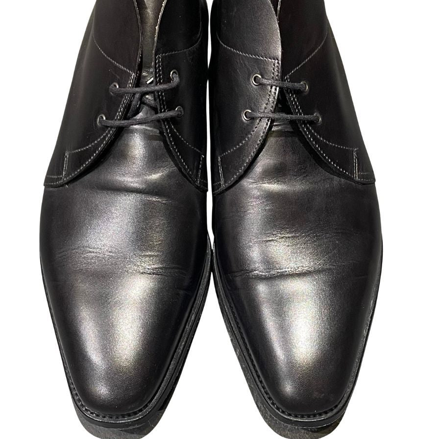 ジョンロブ レザーシューズ チャッカブーツ ロムゼイ2 ブラック メンズ UK6.5E JOHNLOBB ブーツ 約25.0cm【LA】【中古】