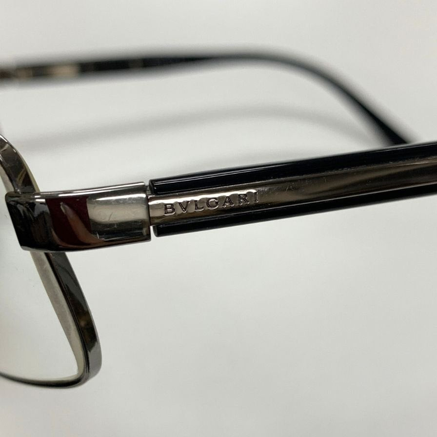 ブルガリ メガネ スチール フレーム 度付き 530104/61 ユニセックス シルバー×ブラック BVLGARI【AFI4】