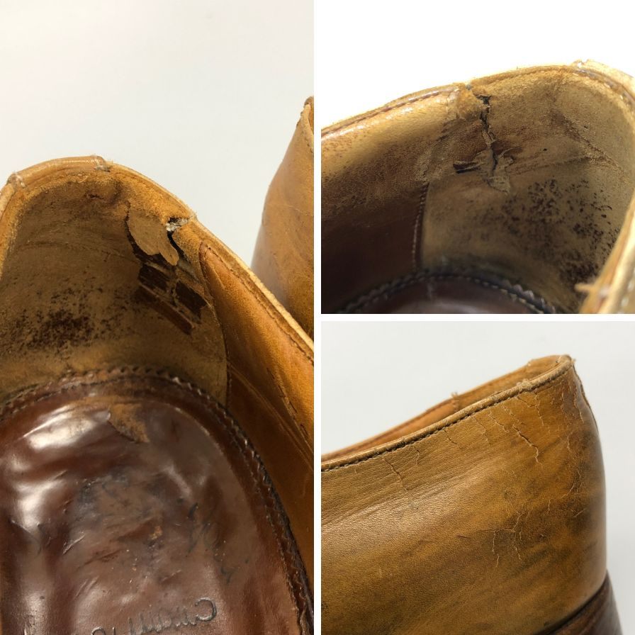 サントーニ レザーシューズ メダリオン 革靴 ブラウン メンズ サイズ6.5 Santoni 約25.0cm【AFC9】
