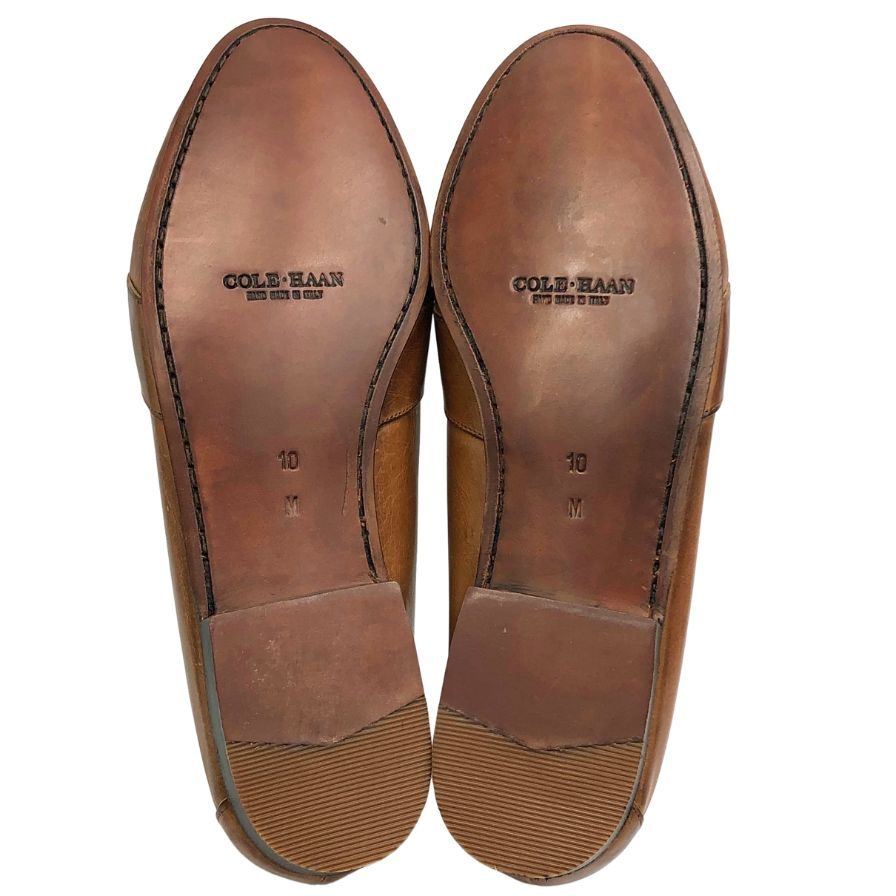 コールハーン ローファー ビット 編み込み レザー ブラウン サイズ10 COLE HAAN 約28.0cm【AFD9】