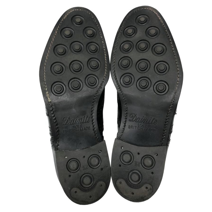 トリッカーズ レザーシューズ ノーフォーク フルブローグ ウィングチップ メンズ サイズ7.5 ブラック Tricker`s NORFOLK ビジネスシューズ 約26.0cm【LA】【中古】