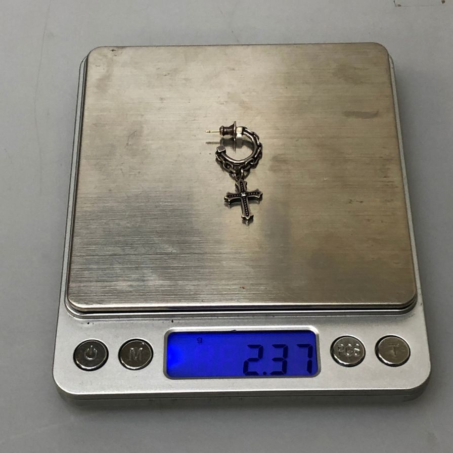 ジャスティンデイビス ピアス クロス シルバー925 メンズ JUSTIN DAVIS